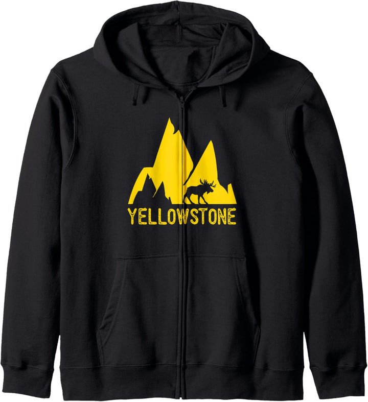Yellowstone Mountains Moose Gift Kapuzenjacke