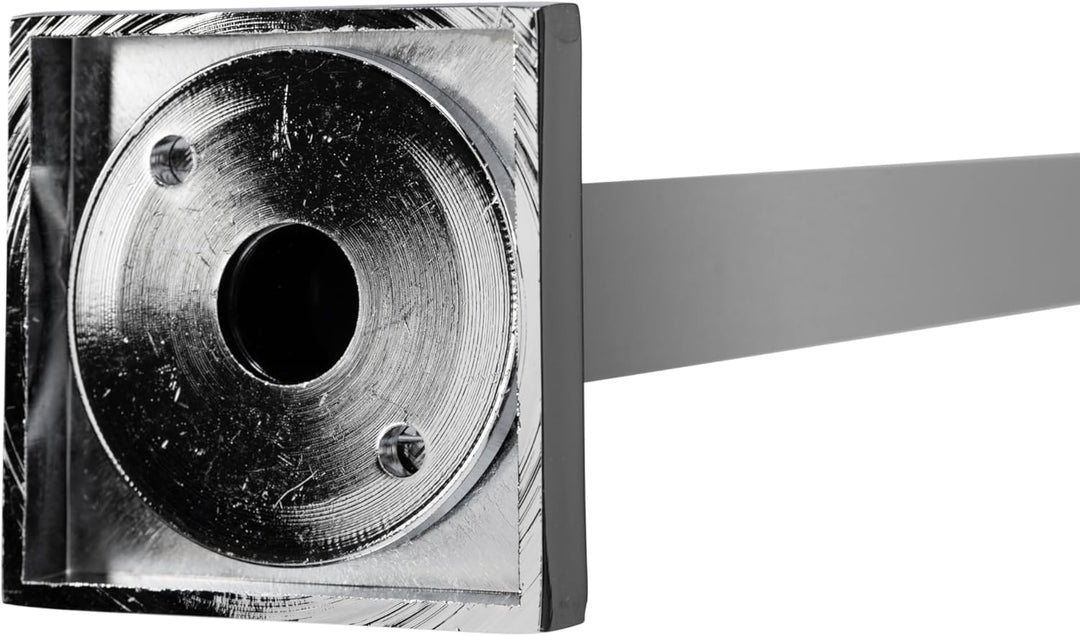 Croydex AD116441 Duschvorhangstange mit Ringen, quadratisch, maximale Länge 2500 mm, Chrom Quadratis