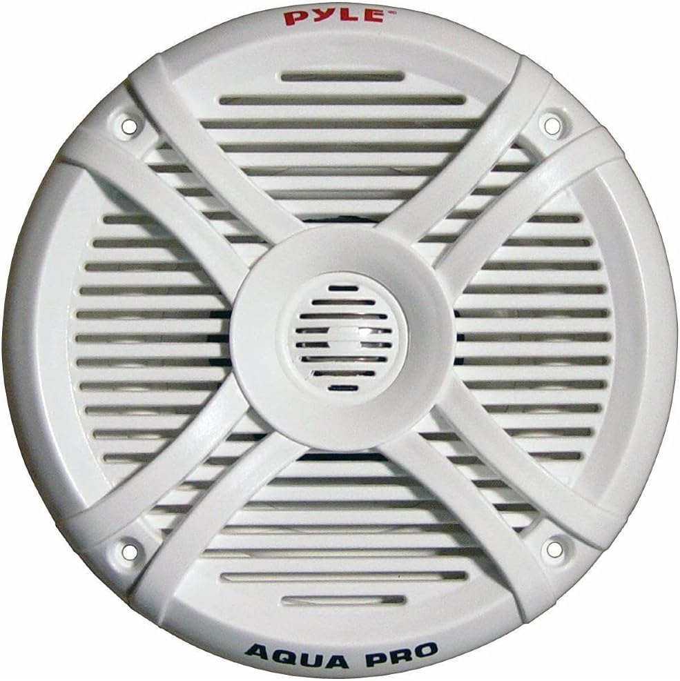 Pyle 2 Lautsprecher PLMRX67 weiss 2 Wege 250 watt max 19,3 cm wasserdicht ideal für Schwimmbad Boot