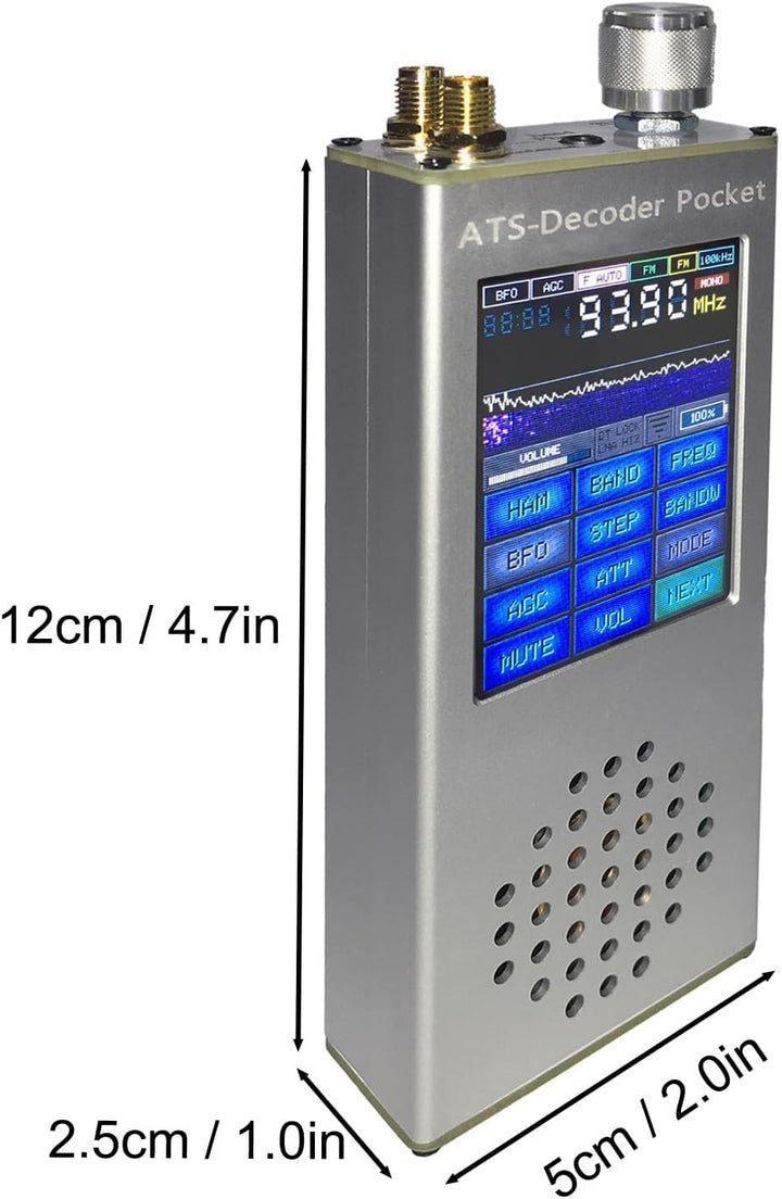 ATS-Decoder Taschenradio SI4732 Full-Band DSP Receiver FM AM MW SW SSB 2,4 Zoll TFT Touchscreen Blue