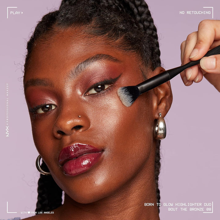 NYX PROFESSIONAL MAKEUP Born To Glow Icy Highlighter Duo - Bout The Bronze