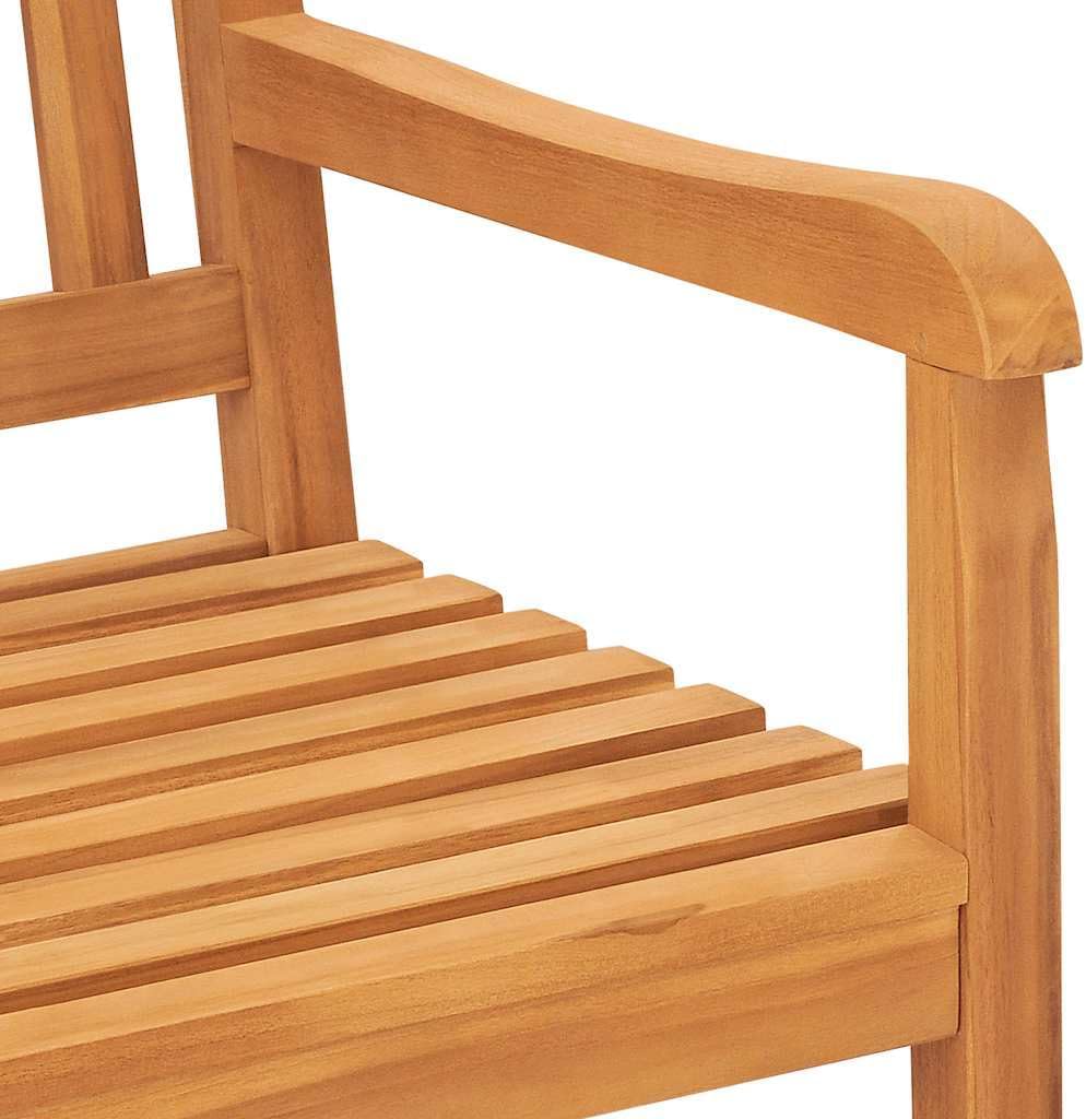 vidaXL Teak Massiv Gartenbank 3-Sitzer mit Tisch Klapptisch Sitzbank Parkbank Holzbank Massivholzban