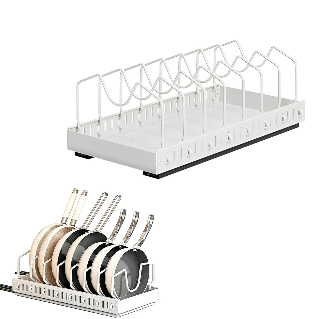 Topfdeckelhalter, Deckelhalter Schublade für Topfdeckel, Topfdeckel Organizer Schublade Ausziehbar D