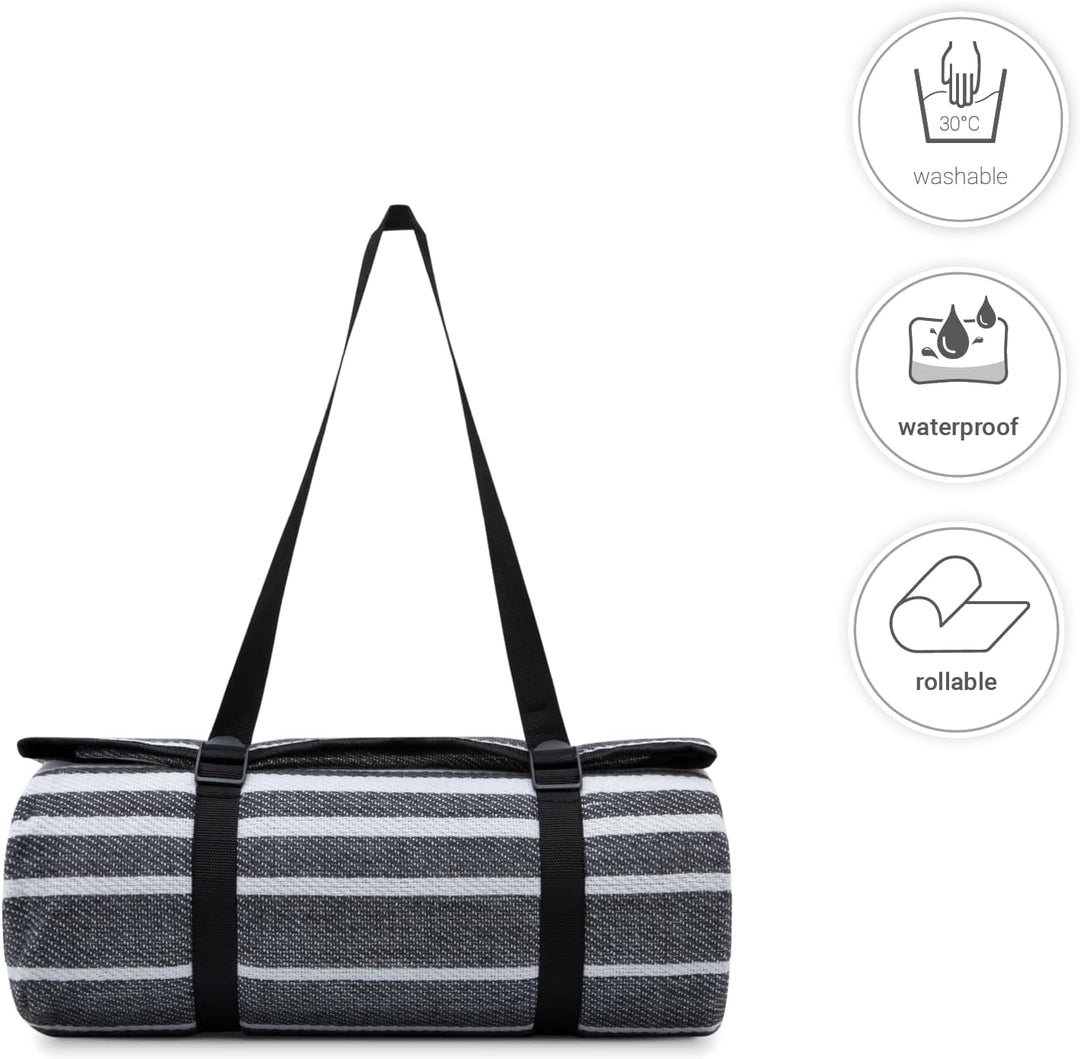 Paco Home Picknickdecke Campingdecke XXL Strand Picknickdecke Wasserdicht Mit Tragegriff Leicht Komp