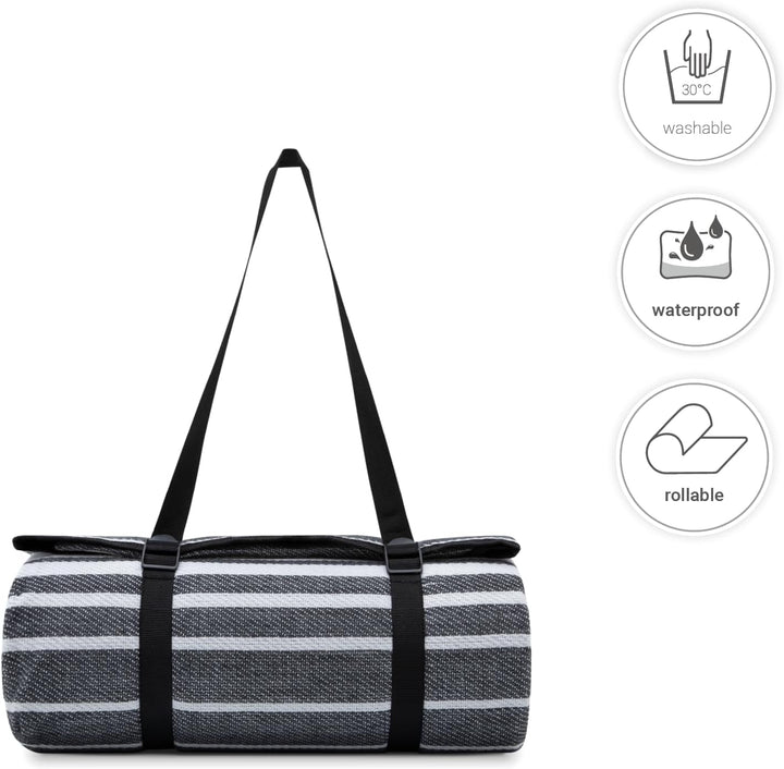 Paco Home Picknickdecke Campingdecke XXL Strand Picknickdecke Wasserdicht Mit Tragegriff Leicht Komp