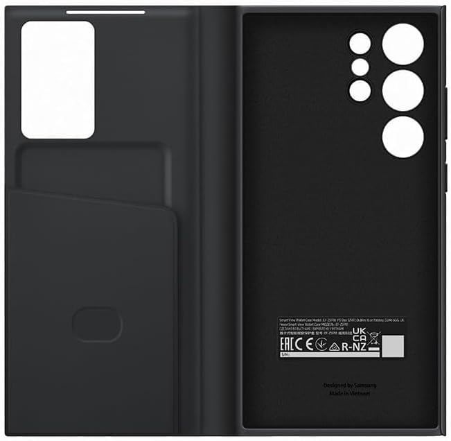 Samsung Smart View Wallet Smartphone Case EF-ZS918 für Galaxy S23 Ultra, Handy-Hülle, Kartenfach, Si