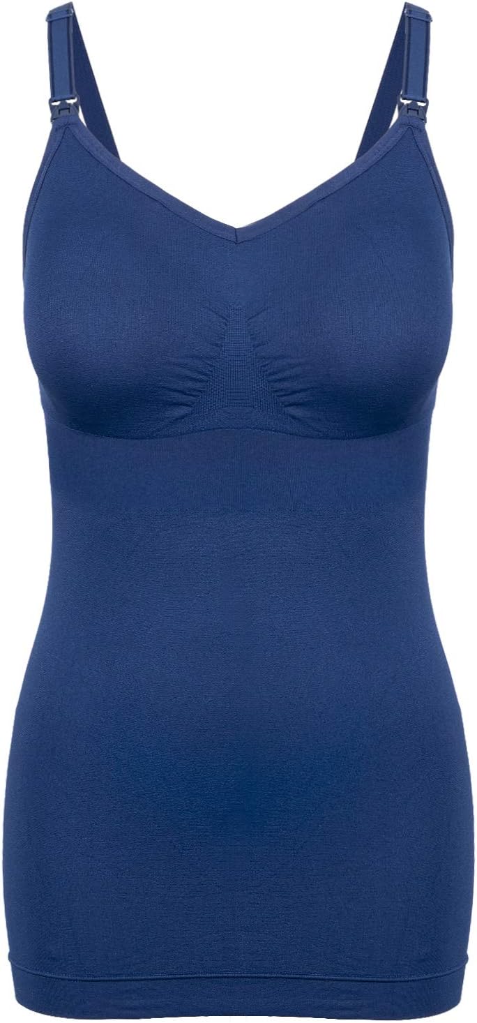 iloveSIA Damen Stilltops ohne Bügel Tanktop Unterhemd mit Integriertem BH für Stillen Schlaf 2er Lot