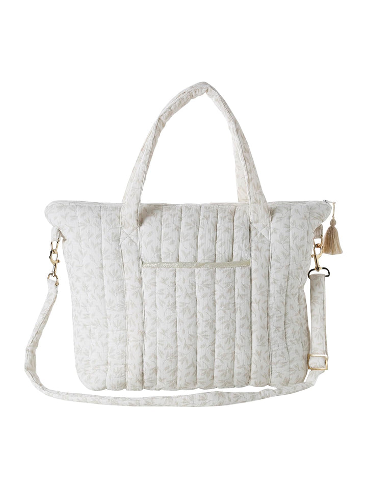 VERTBAUDET Wickeltasche „Plume“ beige bedruckt/hygge