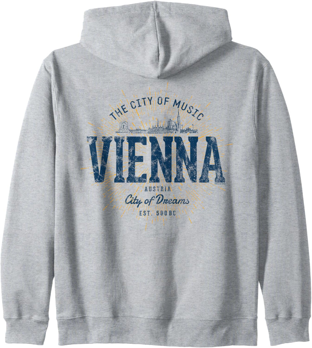 Wien Österreich Retro Style Vintage Austria Vienna Kapuzenjacke