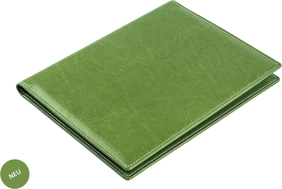 DELMON VARONE - Premium Schreibmappe inkl. Notizblock DIN A5 (50 Blatt) aus veganem Eco Kunstleder G