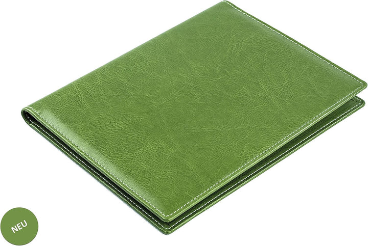 DELMON VARONE - Premium Schreibmappe inkl. Notizblock DIN A5 (50 Blatt) aus veganem Eco Kunstleder G