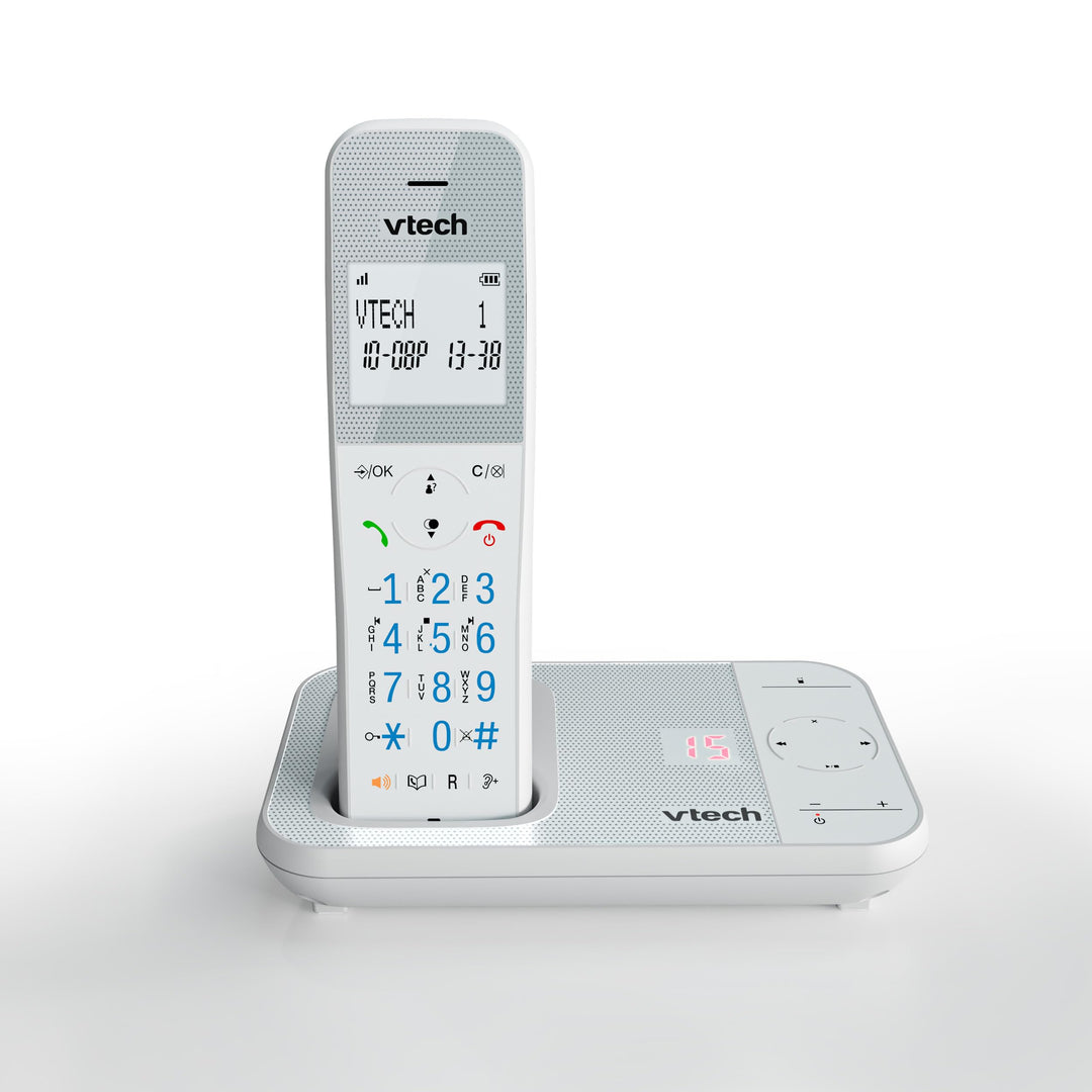 VTech XS1050 DECT Telefon Schnurlos Schnurlostelefon mit Anrufbeantworter, Anrufererkennung/Anklopff