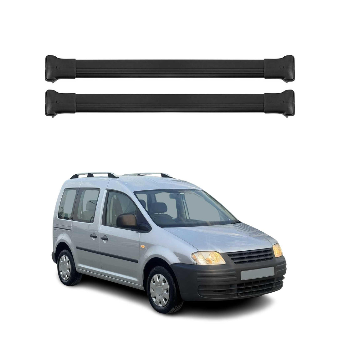 OMAC Dachträger Gepäckträger kompatibel mit VW Caddy 2003-2020 Relingträger Aluminium Schwarz 2X, Sc