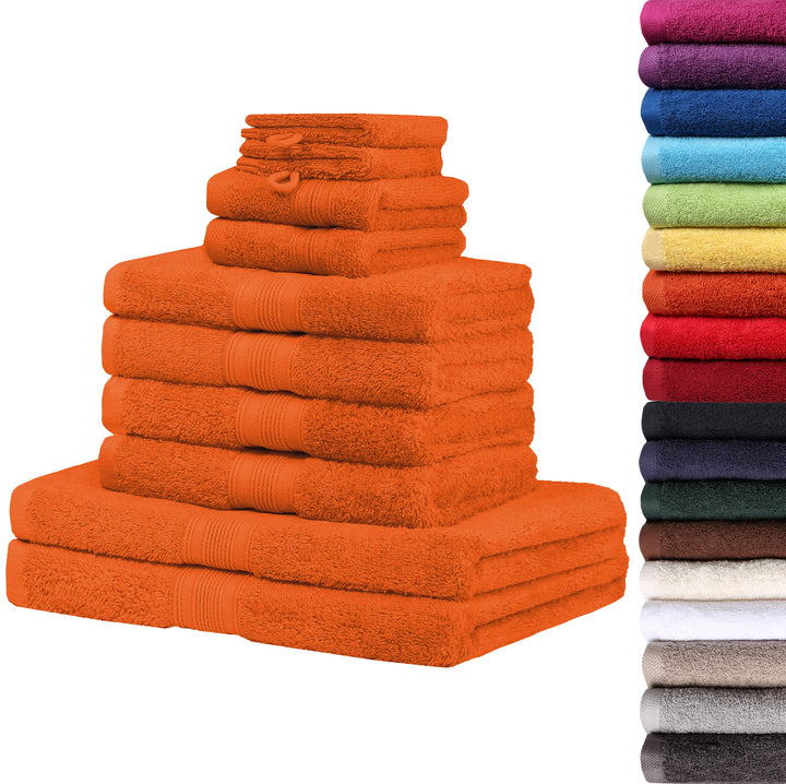 NatureMark 10 TLG. Frottier Handtuch-Set Verschiedene Grössen 4X Handtücher, 2X Duschtücher, 2X Gäst