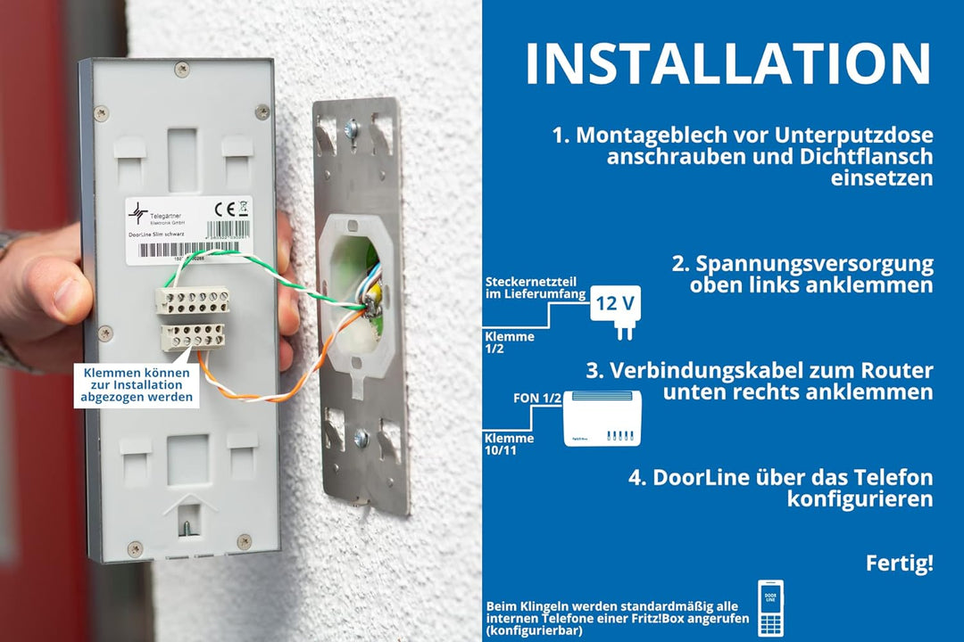 DOORLINE 150700 Slim Türstation. Macht TK-Anlage/Router zur Türsprechanlage, erweiterbar zur Video-S