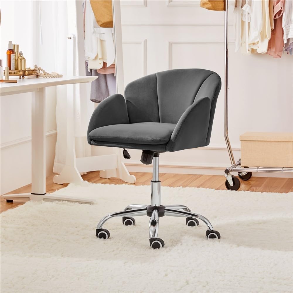 Yaheetech Schreibtischstuhl Ergonomisch Bürostuhl bis 136 kg Belastbar, Drehstuhl Höhenverstellbar C