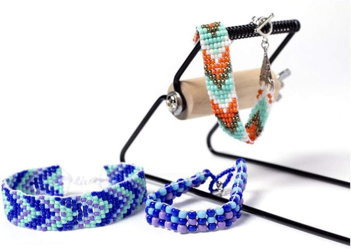 Weben Perlen Set, DIY Handgemachte Strickperlen Kit Schmuck Armbänder für Anfänger