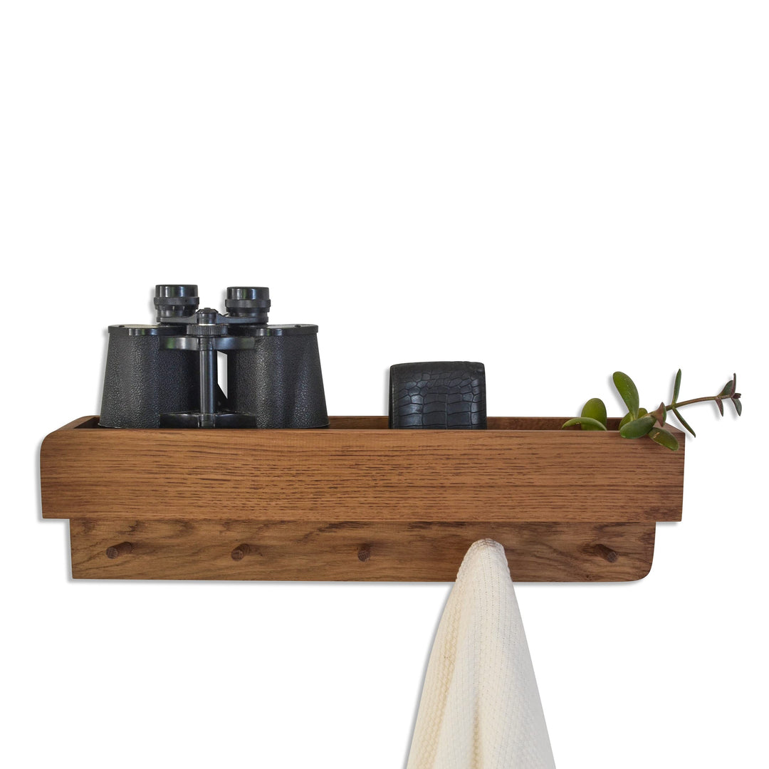 Garderobe Porter Regal Wand Flurgarderobe Eiche (50 cm Länge, Räuchereiche) 50 cm Länge Räuchereiche