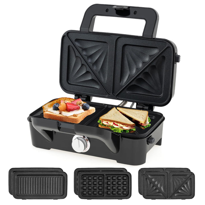 SOARS Sandwichmaker 3-in-1, 1200 W, elektrische Panini-Maschine mit 5 einstellbaren Temperaturen, do