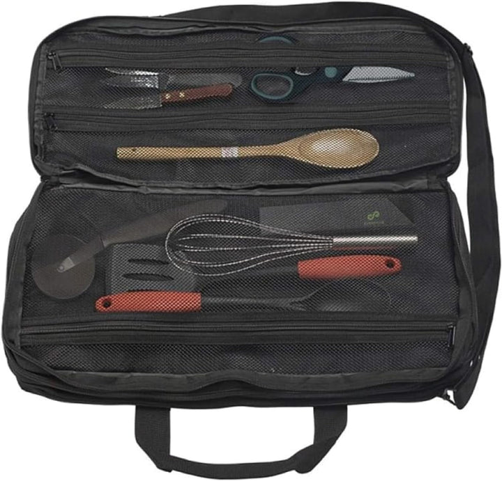 EVERPRIDE Messertasche mit 20 Taschen Schwarz, Schwarz