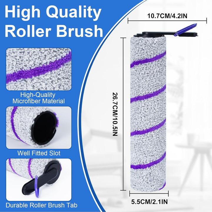 Ersatzbürstenrolle und HEPA-Filter Zubehör für Rowenta X-Clean 10 GZ7540WO, für NARWAL S20 Pro Nass-