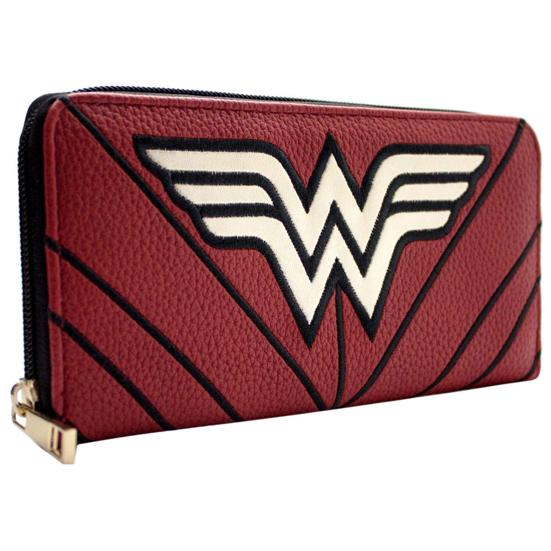 Wonder Woman DC Sterne & Streifen Kriegeranzug Emblem Portemonnaie Clutch Münzfach & Kartenhalter, R