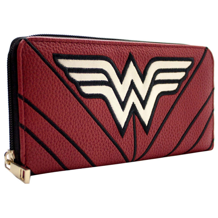 Wonder Woman DC Sterne & Streifen Kriegeranzug Emblem Portemonnaie Clutch Münzfach & Kartenhalter, R