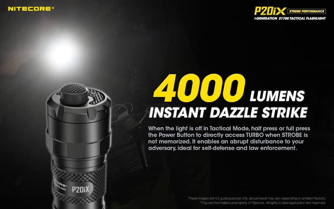 Nitecore P20iX - 4000 Lumen, integrierte Ladefunktion, inkl. Li-Ion Akku Single, Single