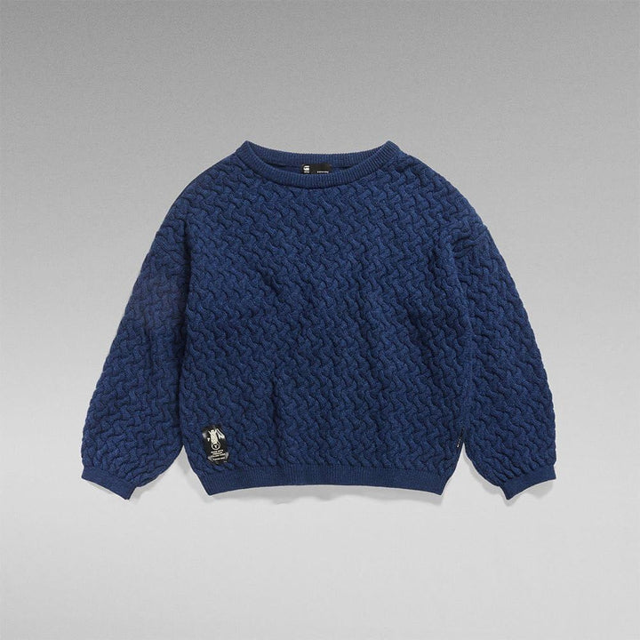 G-Star Damen Chunky Loose Boat Knitted Pullover Knits L Blau (Rank Blue D23968-d170-868), L Blau (Ra