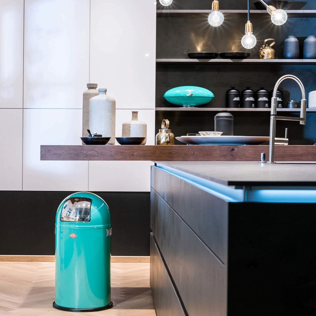 Wesco 175 831 Pushboy Abfallsammler 50 Liter schwarz 40 x 40 x 75.5cm (L/B/H),