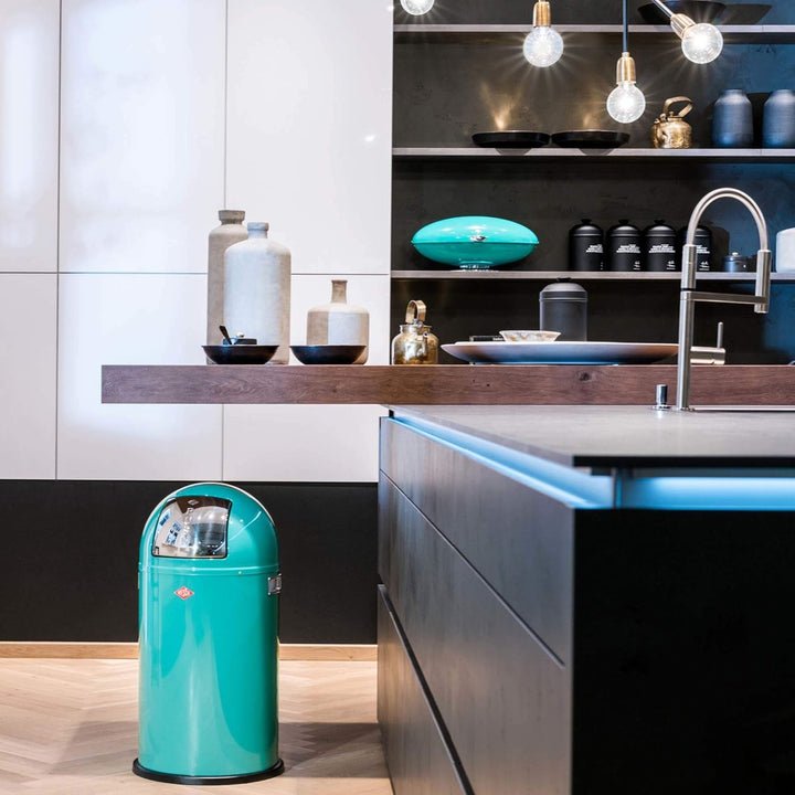 Wesco 175 831 Pushboy Abfallsammler 50 Liter schwarz 40 x 40 x 75.5cm (L/B/H),