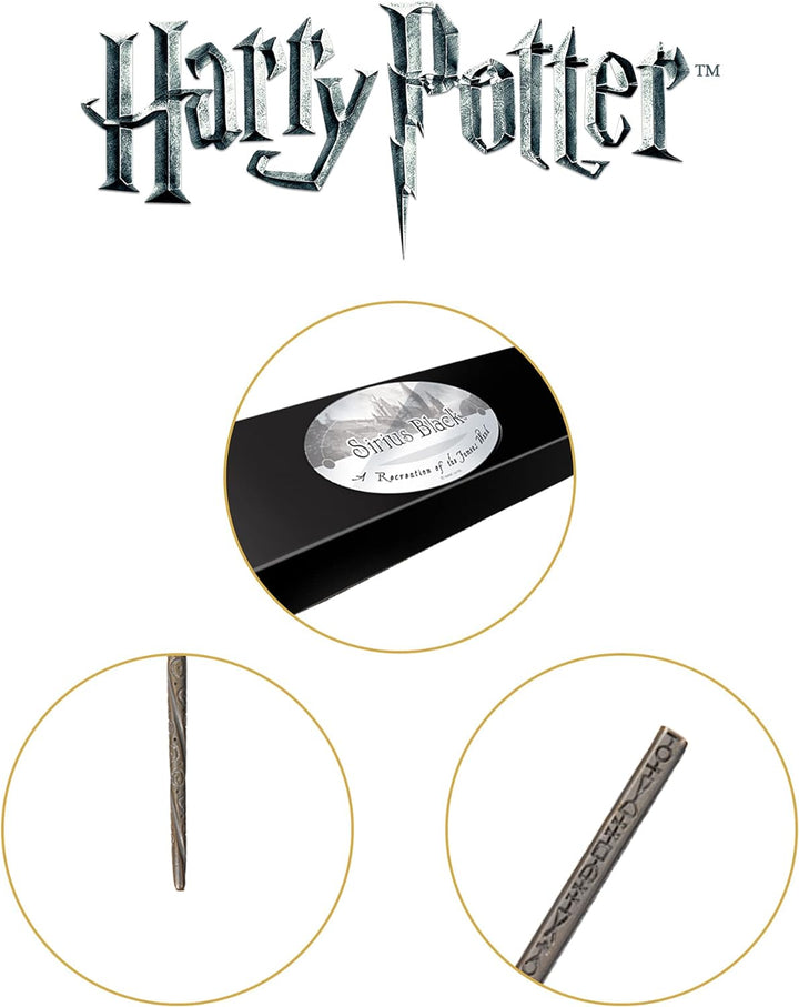 The Noble Collection - Sirius Black Character Wand - 15.5in (39cm) Harry Potter Wand with Name Tag -
