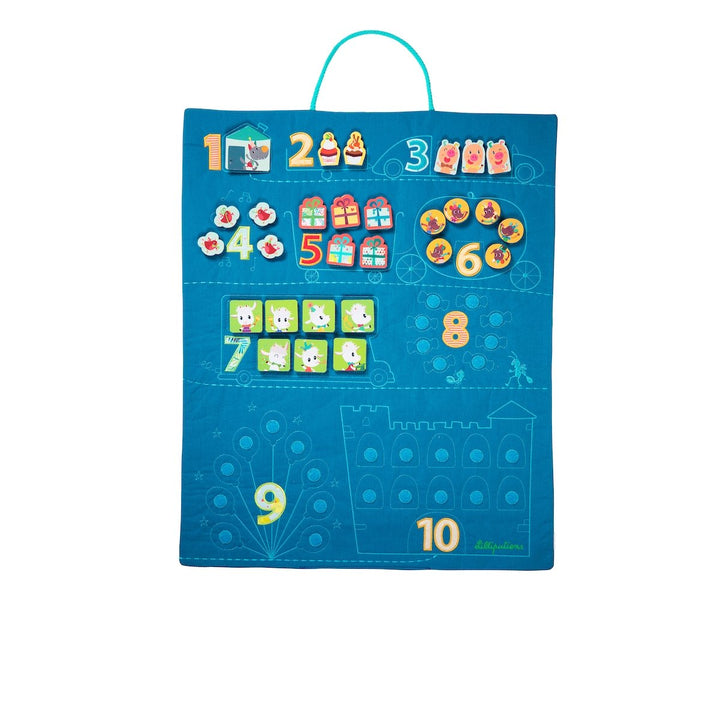 Lilliputiens 83079 Zähltafel für Kinder mit Aufhängung, Masse: 55x45x1cm, ab 3 Jahren