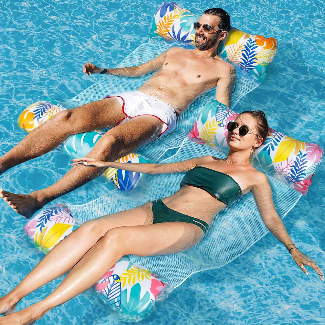 Elidepe Luftmatratze Pool, XL Pool Spielzeug Luftmatratze Wasser, 2 Stück PoolZubehör Spass Erwachse