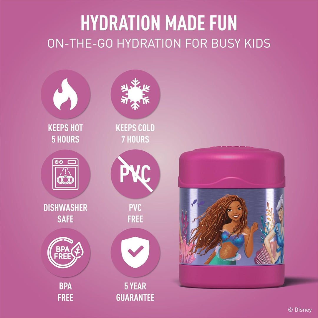 Thermos kids FUNTAINER Thermobehälter für Essen 300ml, Disney Meerjungfrau - Edelstahl, absolut dich