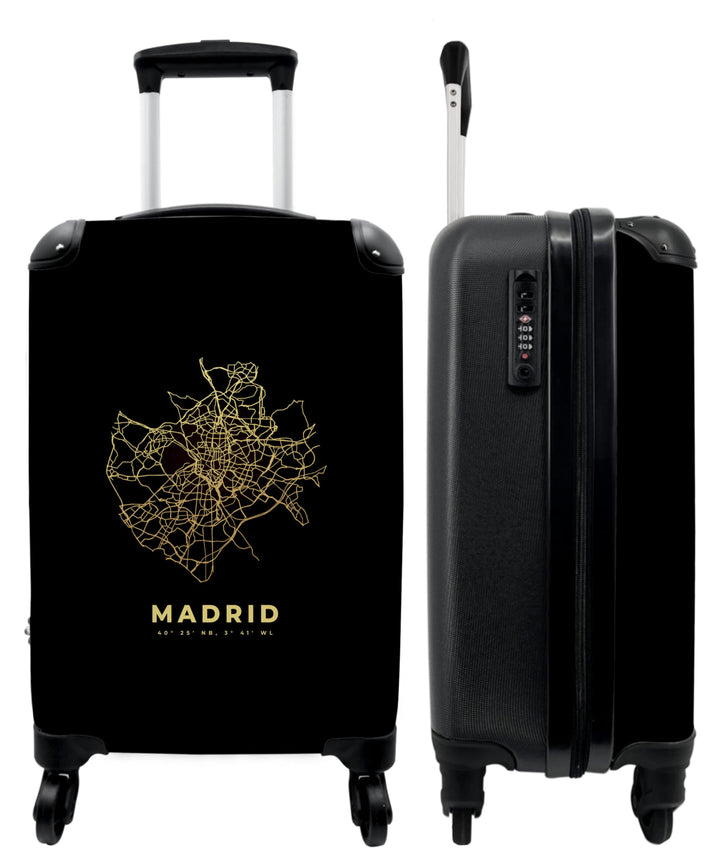 NoBoringSuitcases.com® Koffer Handgepäck Trolley Rollkoffer Kleine Reisekoffer mit 4 Rollen - Stadtp