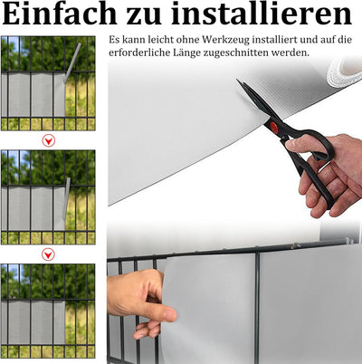 UISEBRT PVC Sichtschutzstreifen für Doppelstabmatten, 70 m x 19 cm Doppelstabmattenzaun, Blickdichte