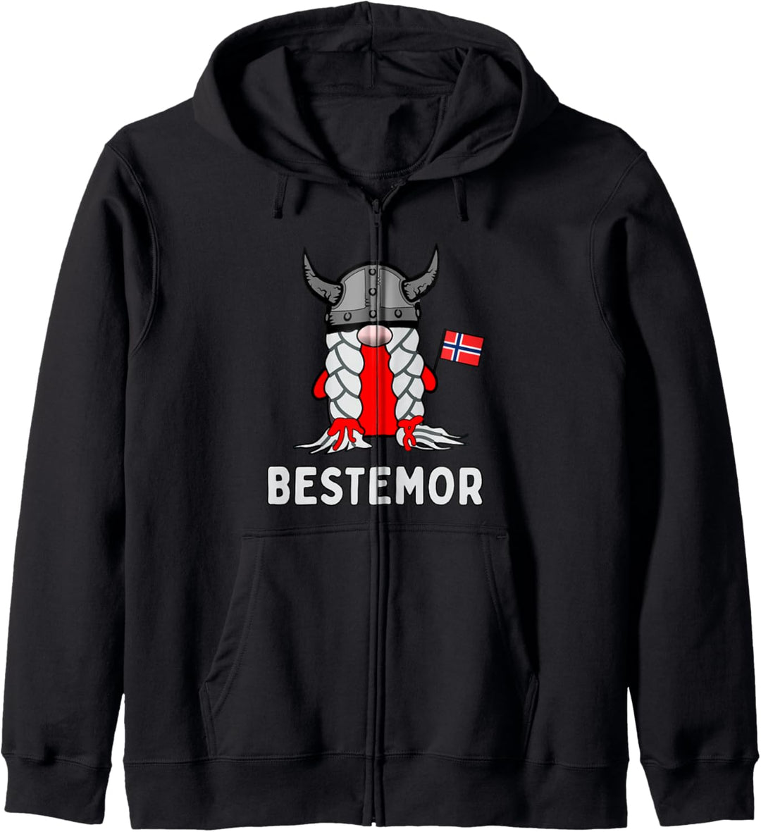 Bestemor Nordischer Gnom Wikinger Nisse Norwegische Kapuzenjacke