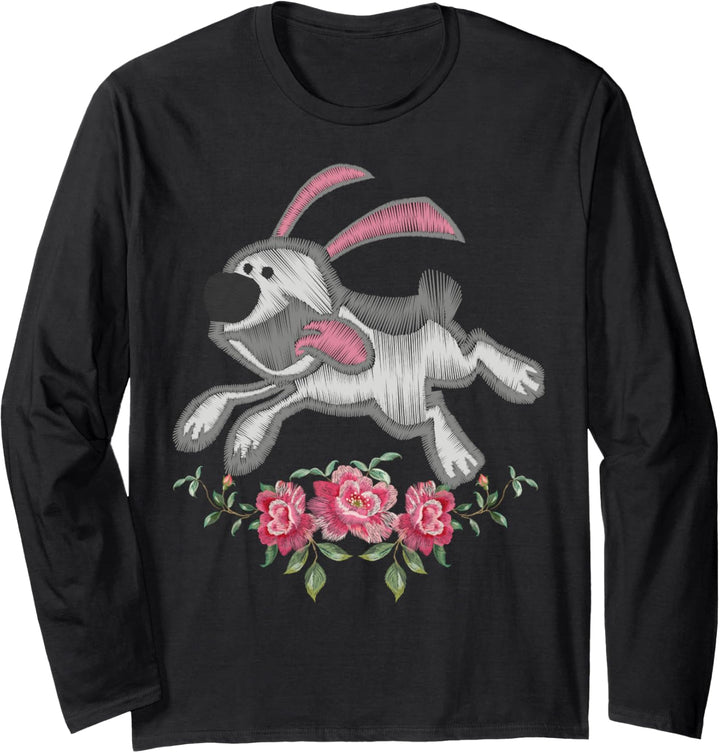 Disney Mulan Little Brother Faux Embroidery Langarmshirt