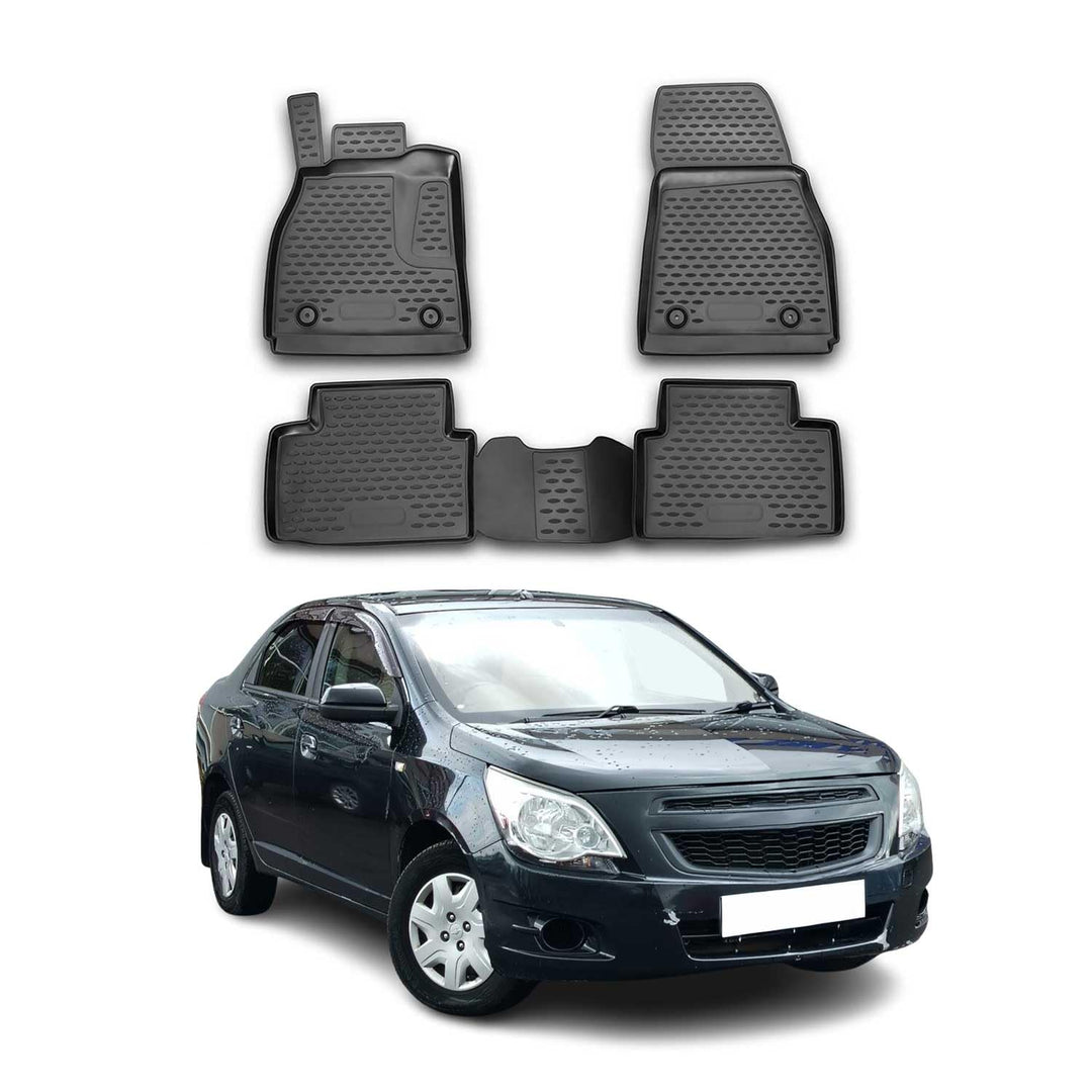 OMAC Gummimatten Fussmatten kompatibel mit Chevrolet Malibu 2011-2016 TPE Matten Schwarz 4X Fussmatt