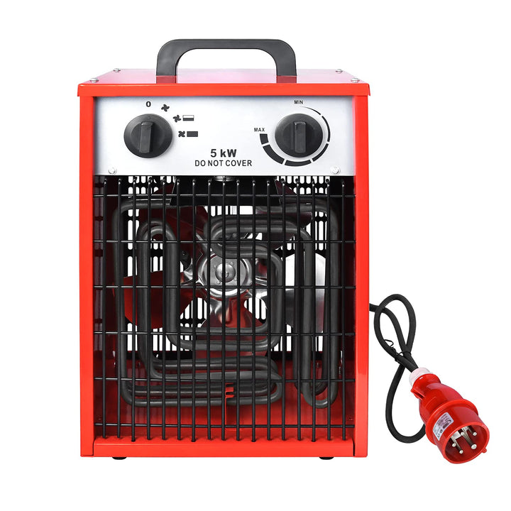 UISEBRT Heizlüfter Elektroheizung 5KW 400V - Bauheizer Elektroheizer Heizstrahler Heizgeraet Heizgeb