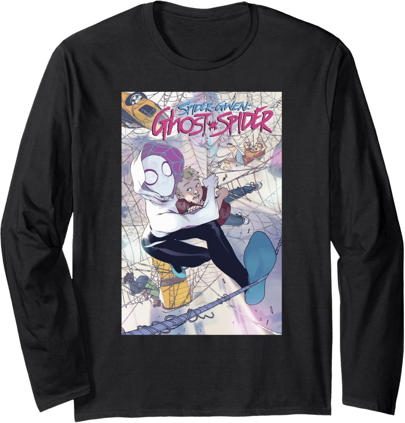 Marvel Spider-Gwen New In Town Comic Book Cover Langarmshirt