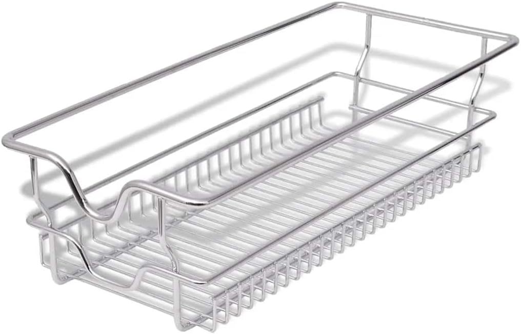 vidaXL 2X Einbauschublade 30cm Korbauszug Schrankauszug Teleskopschublade 300 mm, 300 mm