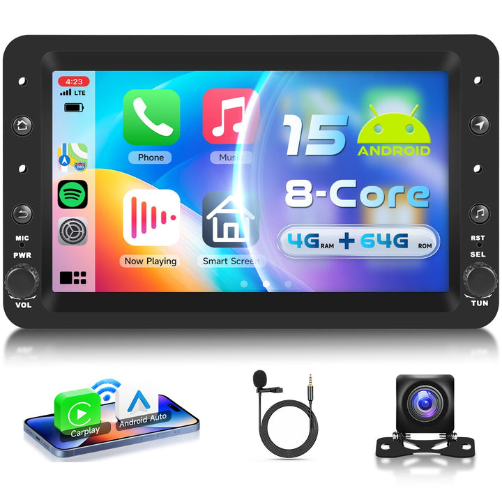 8 Kern 4G+64G Autoradio Android 15 für Alfa Romeo 159 2004-2011, 7 Zoll HD IPS Touchscreen Auto Radi