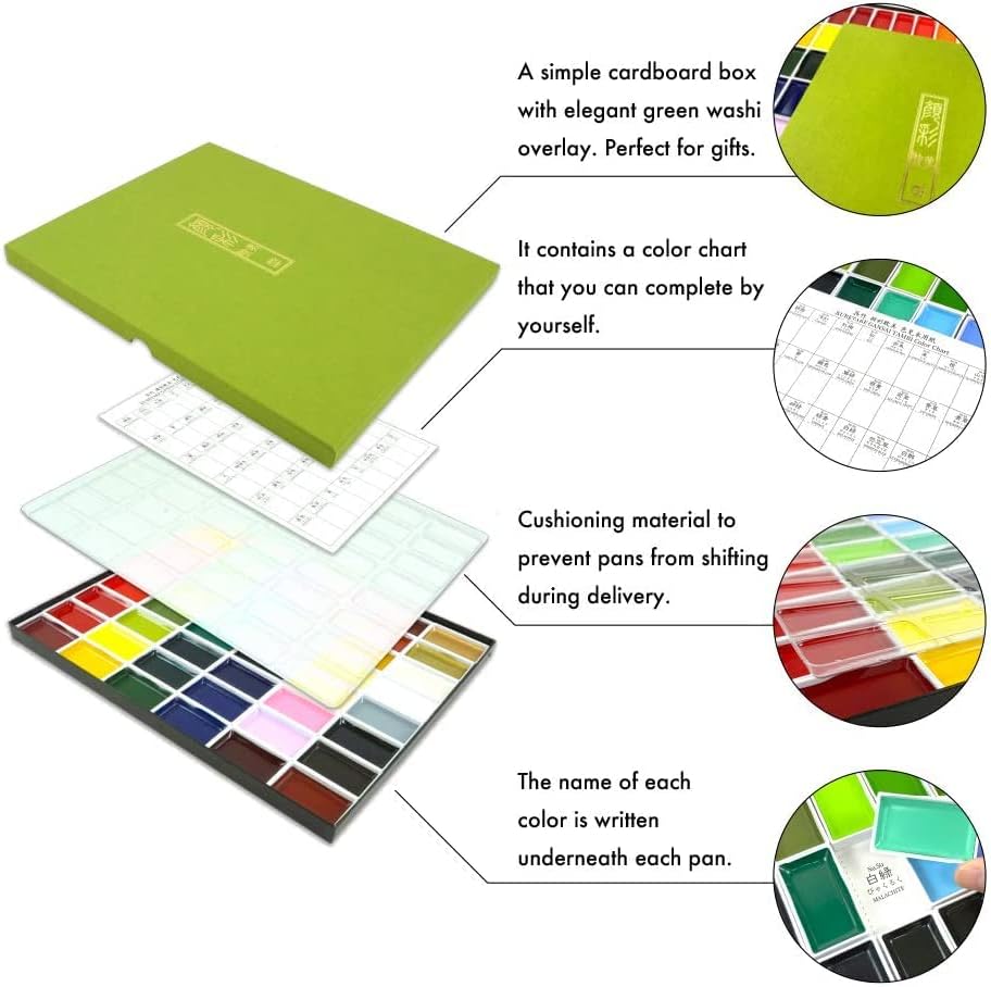 Kuretake MC20/36V Aquarellfarbenset, Diverse Farben, 1 Stück (1er Pack), Diverse Farben