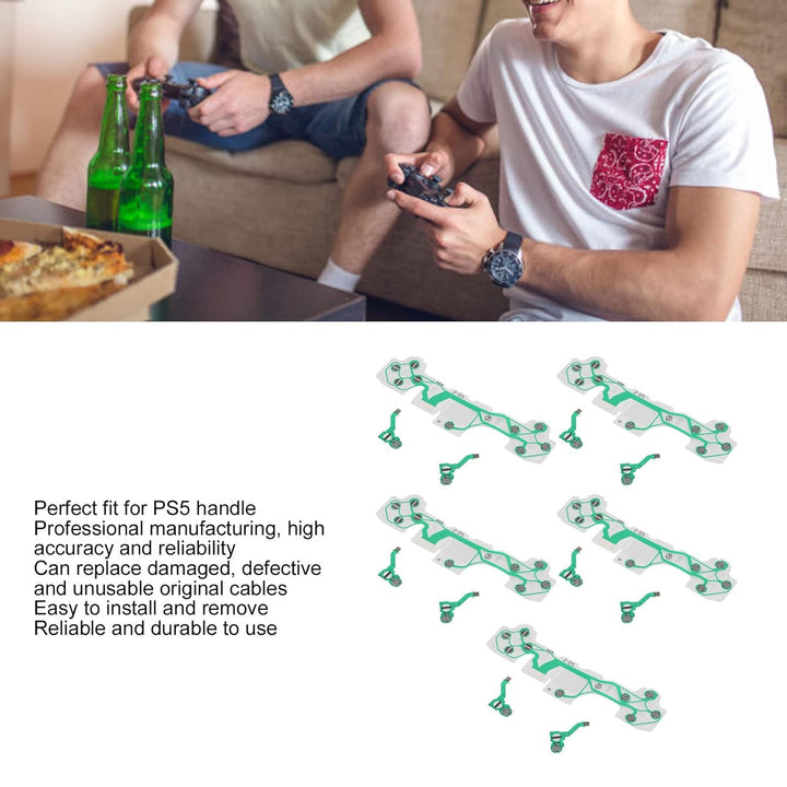 5er-Set Flexibles Flachbandkabel für Griff, Ersatz-Flexband-Leiterplatte, FPC-Gamepad-Griff, Leitfäh