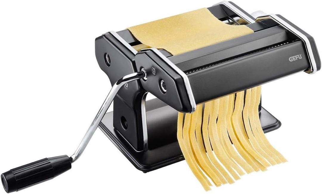 GEFU 89426 Pastamaschine Pasta PERFETTA schwarz matt, italienische Nudelmaschine für Lasagne, Taglio