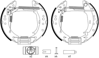 HELLA PAGID 8DB 355 022-931 Bremsbackensatz - R1348 - Bremssystem: Lucas - für u.a. MITSUBISHI / SMA