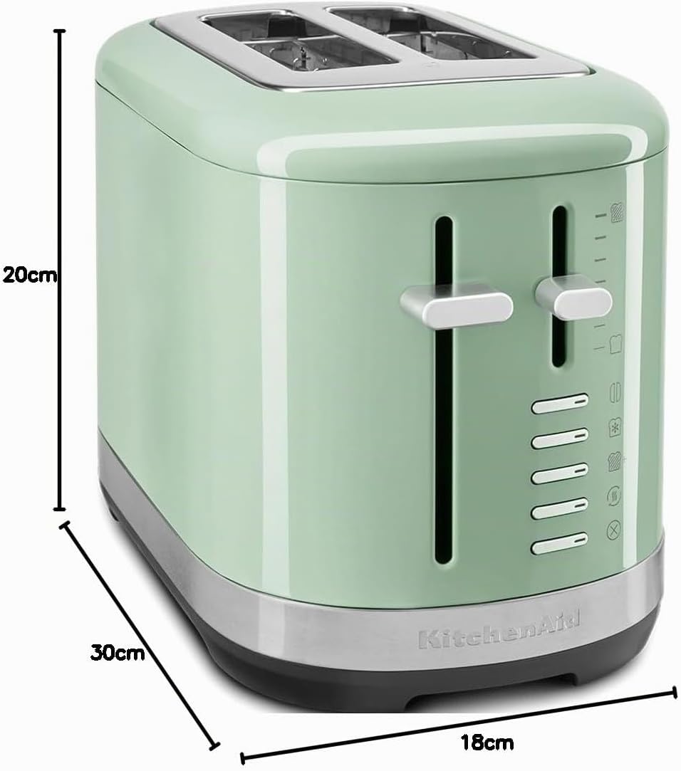 KitchenAid Toaster für 2 Scheiben - Retro Design Toast Machine - 7 verschiedene Funktionen (Pistazie