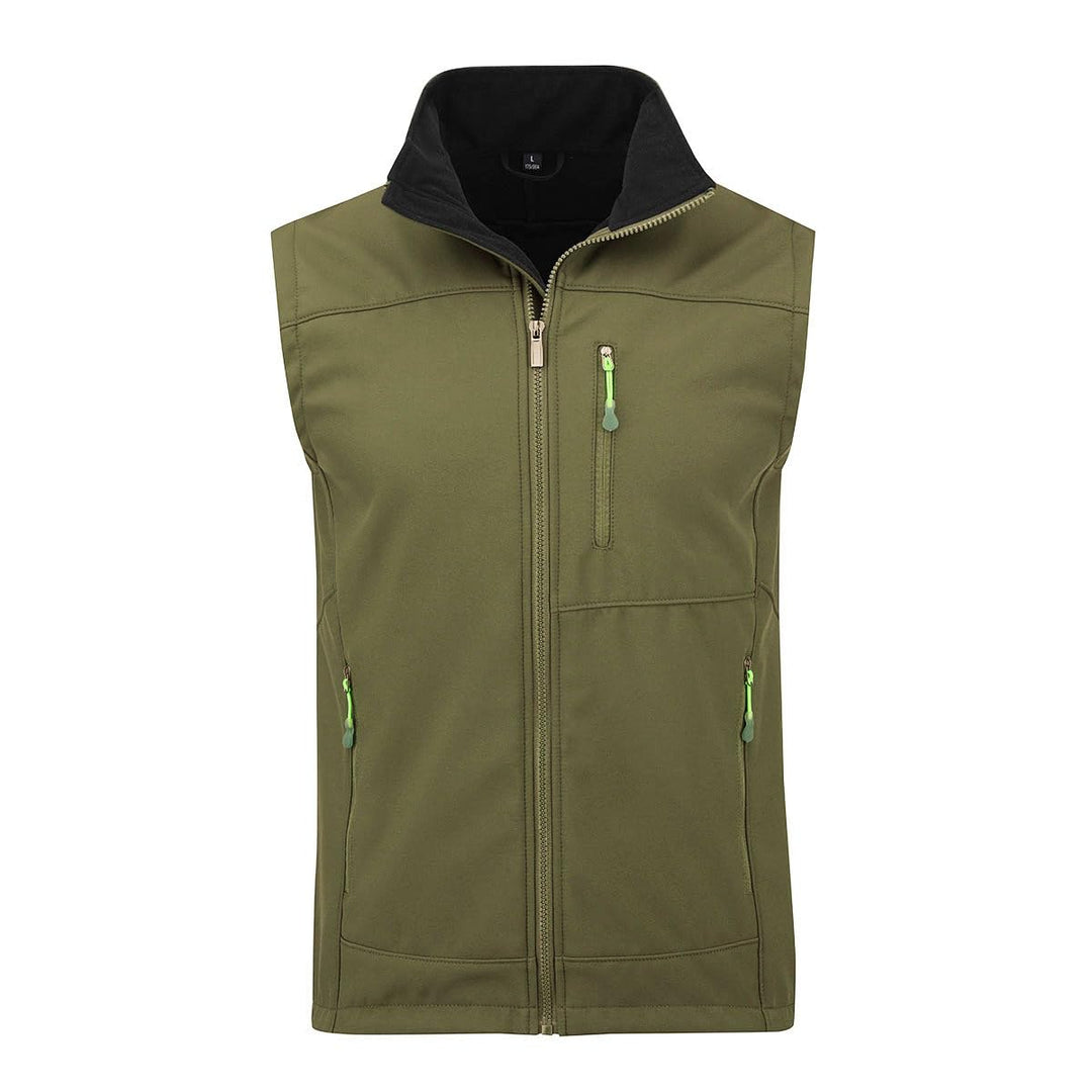 YOUTHUP Weste Herren Wasserdichte Softshellweste Outdoor Leichte Winddichte Fleece Herrenweste Ärmel